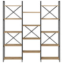 vidaXL Könyvespolc Artisan tölgy 156 x 25 x 167 cm Faanyag