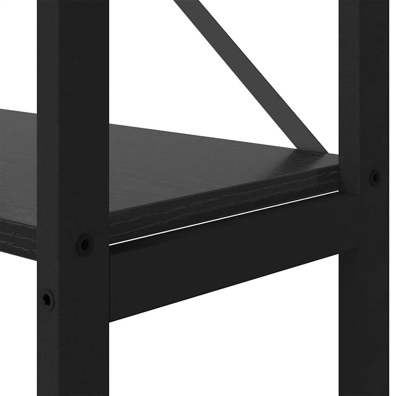 vidaXL Könyvespolc Fekete tölgy 40 x 30 x 189,5 cm Faanyag