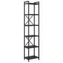 vidaXL Könyvespolc Fekete tölgy 40 x 30 x 189,5 cm Faanyag