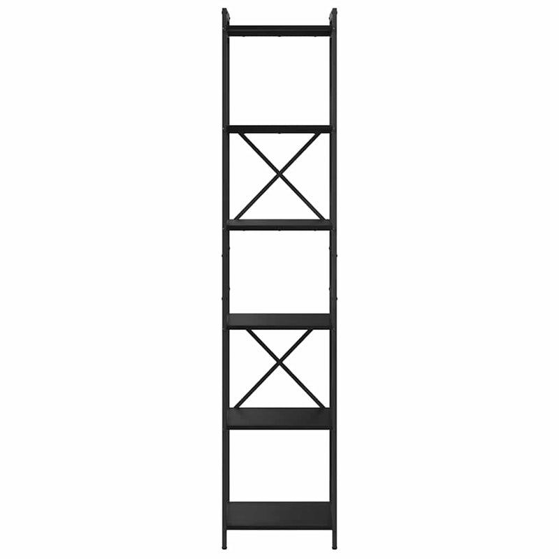 vidaXL Könyvespolc Fekete tölgy 40 x 30 x 189,5 cm Faanyag
