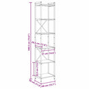 vidaXL Könyvespolc Sonoma tölgy 40 x 30 x 189,5 cm Faanyag