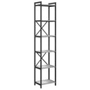 vidaXL Könyvespolc 40 x 30 x 189,5 cm Szerelt Fa Szürke sonoma