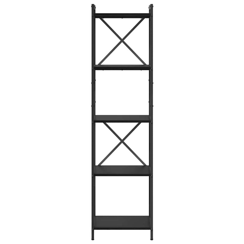 vidaXL Könyvespolc Fekete tölgy 40 x 30 x 155 cm Faanyag