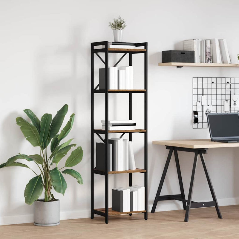 vidaXL Könyvespolc Régi fa 40 x 30 x 155 cm Faanyag