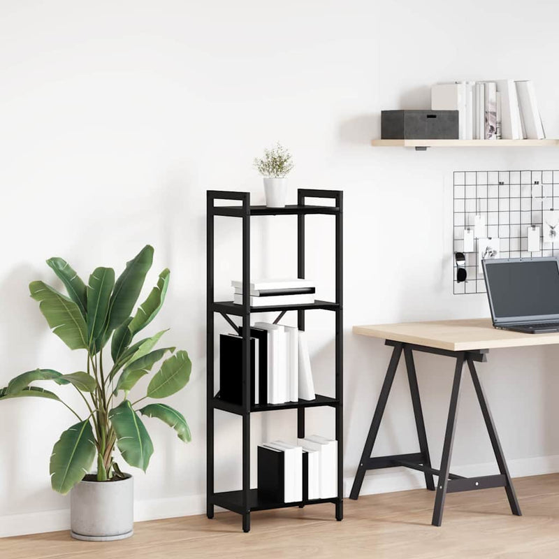 vidaXL Könyvespolc Fekete tölgy 40 x 30 x 85 cm Faanyag