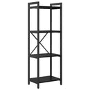 vidaXL Könyvespolc Fekete tölgy 40 x 30 x 85 cm Faanyag