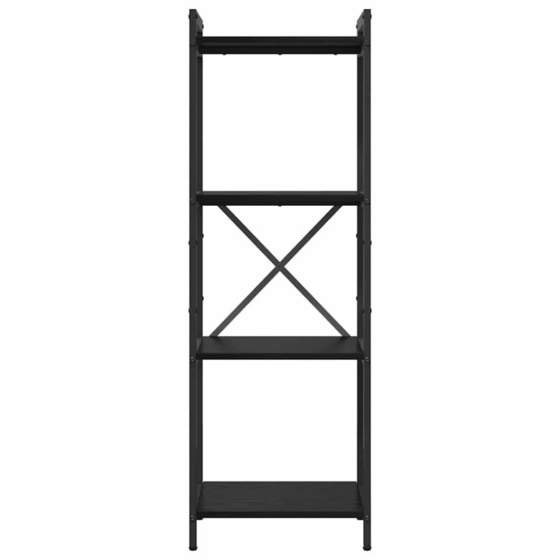 vidaXL Könyvespolc Fekete tölgy 40 x 30 x 85 cm Faanyag