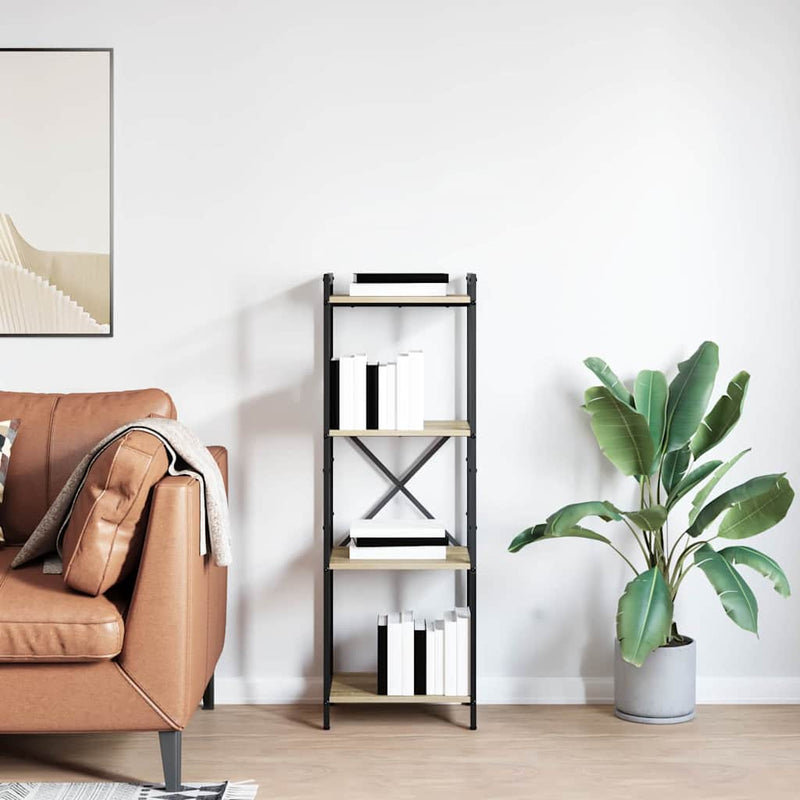 vidaXL Könyvespolc Sonoma tölgy 40 x 30 x 85 cm Faanyag