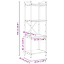 vidaXL Könyvespolc Régi fa 40 x 30 x 119 cm Faanyag
