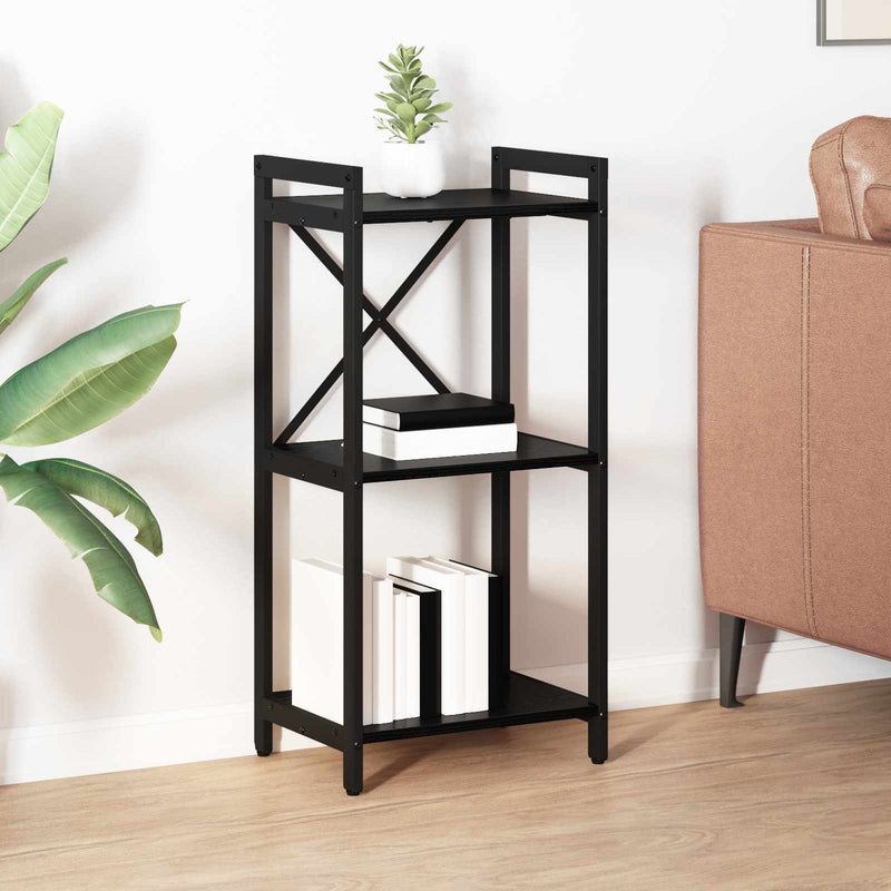 vidaXL Könyvespolc Fekete tölgy 40 x 30 x 85 cm Faanyag