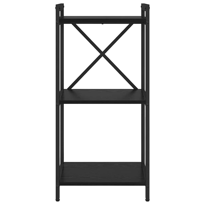 vidaXL Könyvespolc Fekete tölgy 40 x 30 x 85 cm Faanyag