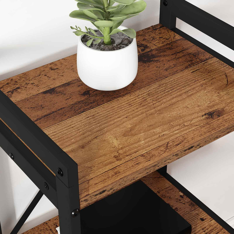 vidaXL Könyvespolc Régi fa 40 x 30 x 85 cm Faanyag