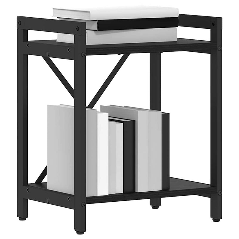 vidaXL Könyvespolc Fekete tölgy 40 x 30 x 50 cm Faanyag