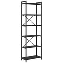 vidaXL Könyvespolc Fekete tölgy 60 x 30 x 189,5 cm Faanyag