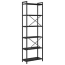 vidaXL Könyvespolc Fekete tölgy 60 x 30 x 189,5 cm Faanyag