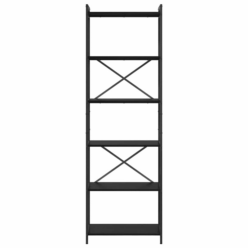 vidaXL Könyvespolc Fekete tölgy 40 x 30 x 85 cm Faanyag