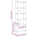 vidaXL Könyvespolc Fekete tölgy 40 x 30 x 85 cm Faanyag