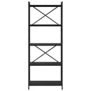 vidaXL Könyvespolc Fekete tölgy 60 x 30 x 155 cm Faanyag