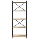 vidaXL Könyvespolc Sonoma tölgy 60 x 30 x 155 cm Faanyag