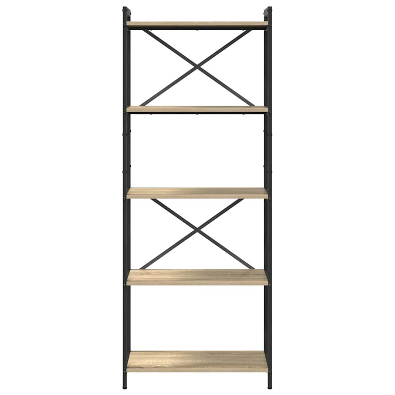 vidaXL Könyvespolc Sonoma tölgy 60 x 30 x 155 cm Faanyag