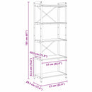 vidaXL Könyvespolc Sonoma tölgy 60 x 30 x 155 cm Faanyag
