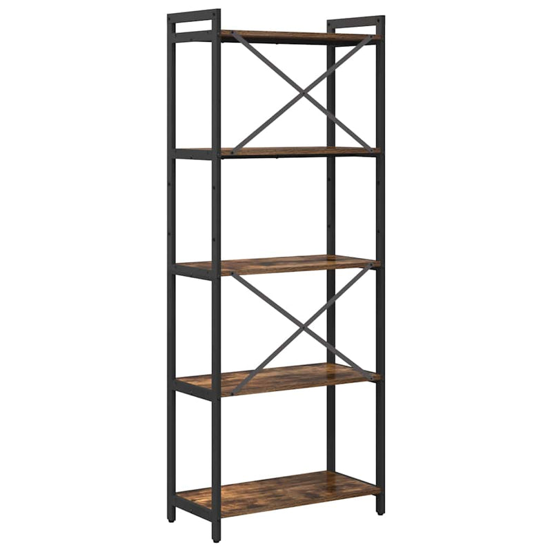 vidaXL Könyvespolc Füstölt tölgy 60 x 30 x 155 cm Faanyag