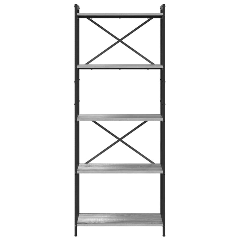 vidaXL Könyvespolc Szürke sonoma 60 x 30 x 155 cm Faanyag