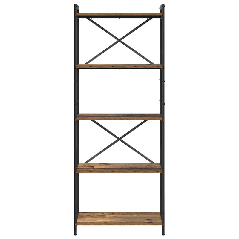 vidaXL Könyvespolc Régi fa 60 x 30 x 155 cm Faanyag