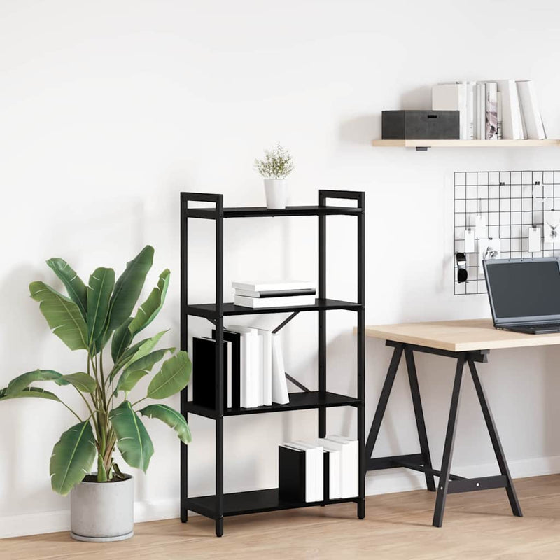 vidaXL Könyvespolc Fekete tölgy 40 x 30 x 85 cm Faanyag