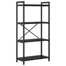 vidaXL Könyvespolc Fekete tölgy 60 x 30 x 120 cm Faanyag