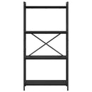 vidaXL Könyvespolc Fekete tölgy 40 x 30 x 85 cm Faanyag