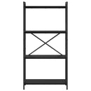 vidaXL Könyvespolc Fekete tölgy 60 x 30 x 120 cm Faanyag