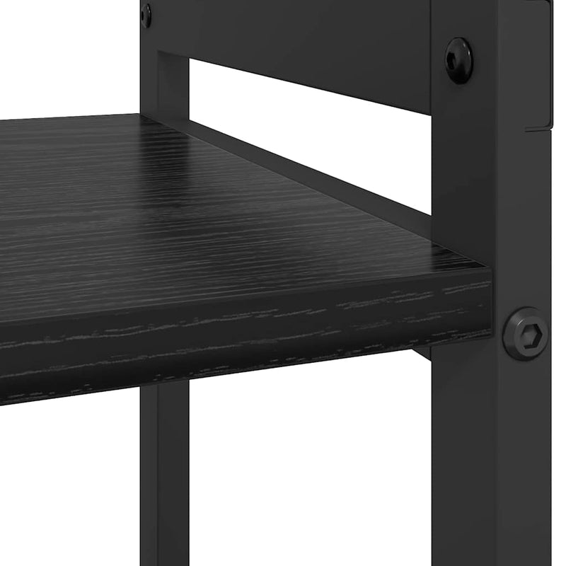 vidaXL Könyvespolc Fekete tölgy 60 x 30 x 85 cm Faanyag