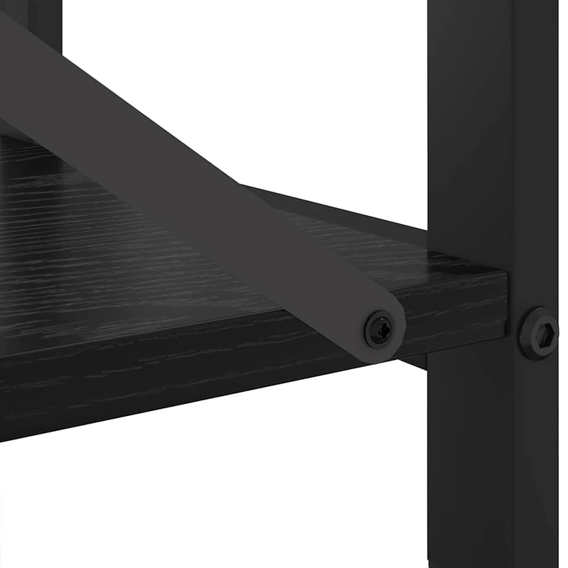 vidaXL Könyvespolc Fekete tölgy 60 x 30 x 85 cm Faanyag