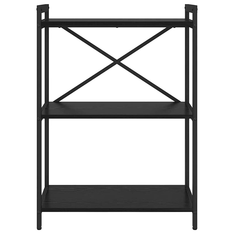 vidaXL Könyvespolc Fekete tölgy 60 x 30 x 85 cm Faanyag