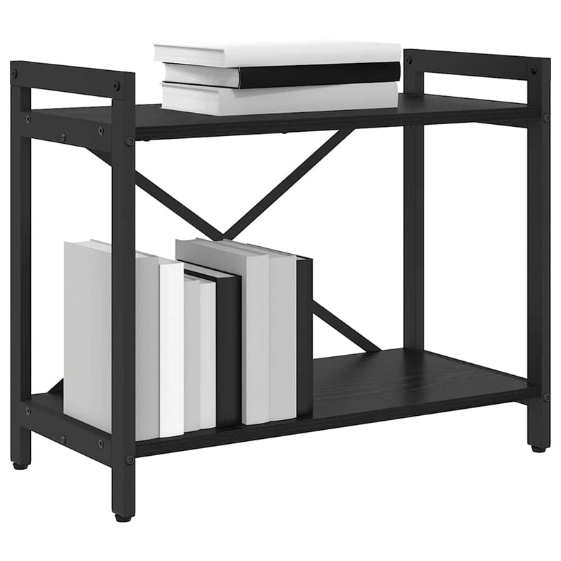 vidaXL Könyvespolc Fekete tölgy 60 x 30 x 50 cm Faanyag