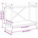 vidaXL Könyvespolc Régi fa 60 x 30 x 50 cm Faanyag