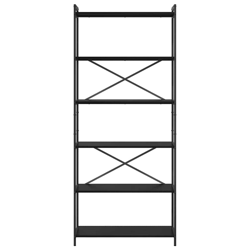 vidaXL Könyvespolc Fekete tölgy 40 x 30 x 85 cm Faanyag