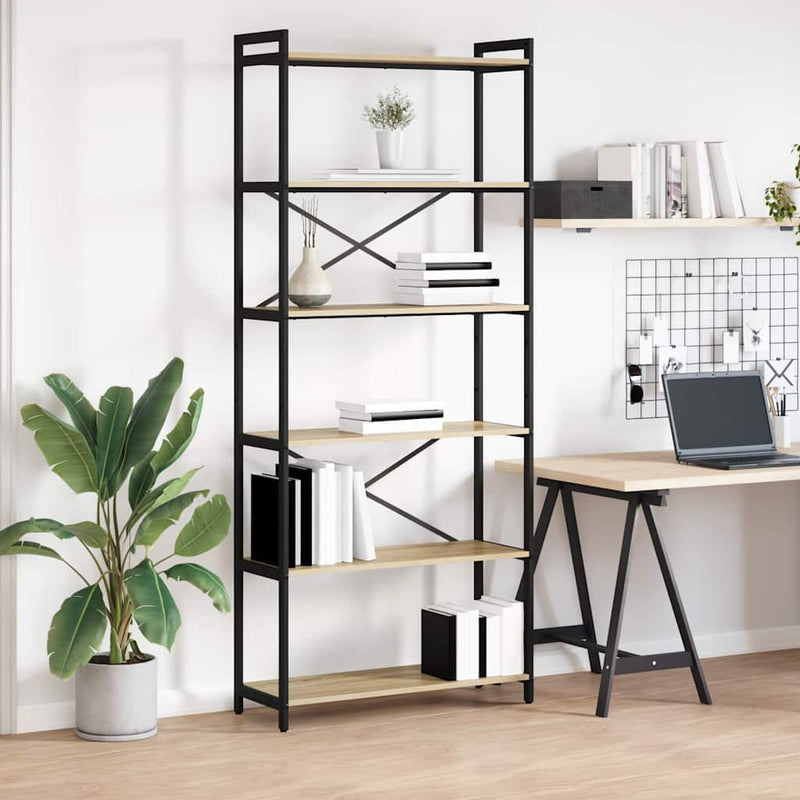 vidaXL Könyvespolc Sonoma tölgy 40 x 30 x 85 cm Faanyag