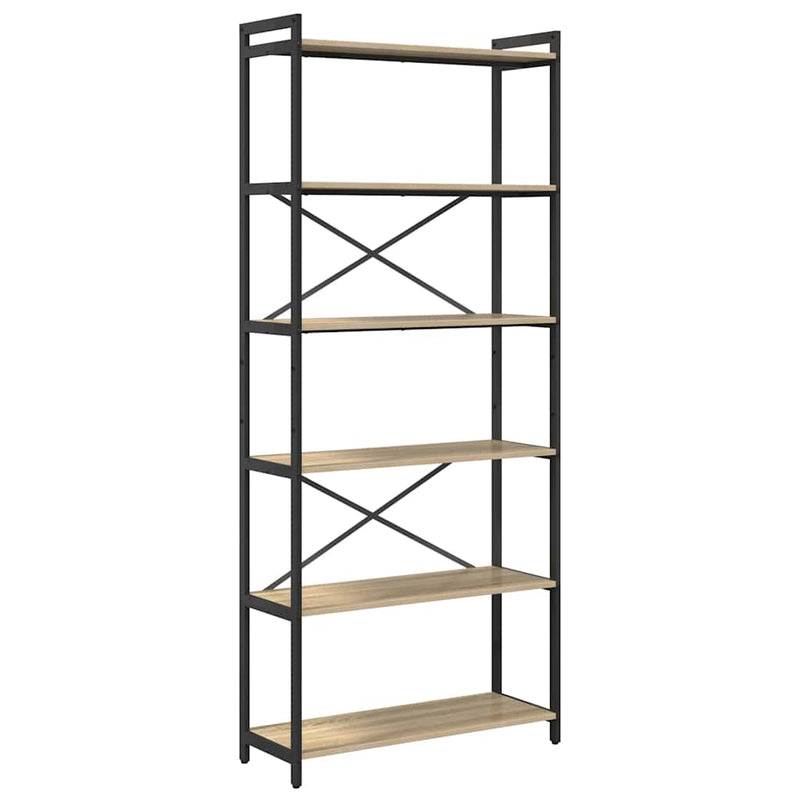 vidaXL Könyvespolc Sonoma tölgy 40 x 30 x 85 cm Faanyag