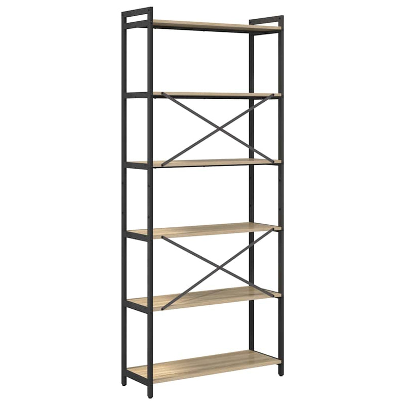 vidaXL Könyvespolc Sonoma tölgy 40 x 30 x 85 cm Faanyag