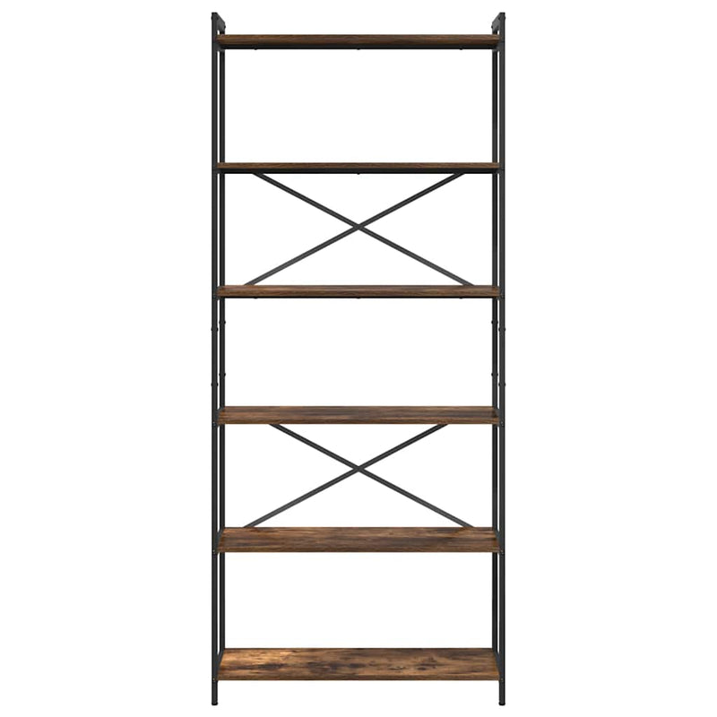 vidaXL Könyvszekrény Füstölt tölgy 80 x 30 x 188 cm Faanyag