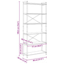 vidaXL Könyvespolc Füstölt tölgy 40 x 30 x 85 cm Faanyag
