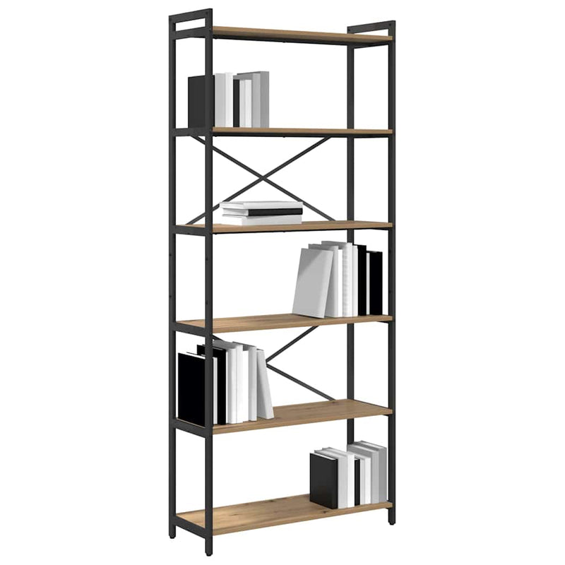 vidaXL Könyvespolc Artisan tölgy 40 x 30 x 85 cm Faanyag