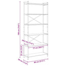 vidaXL Könyvespolc Artisan tölgy 40 x 30 x 85 cm Faanyag