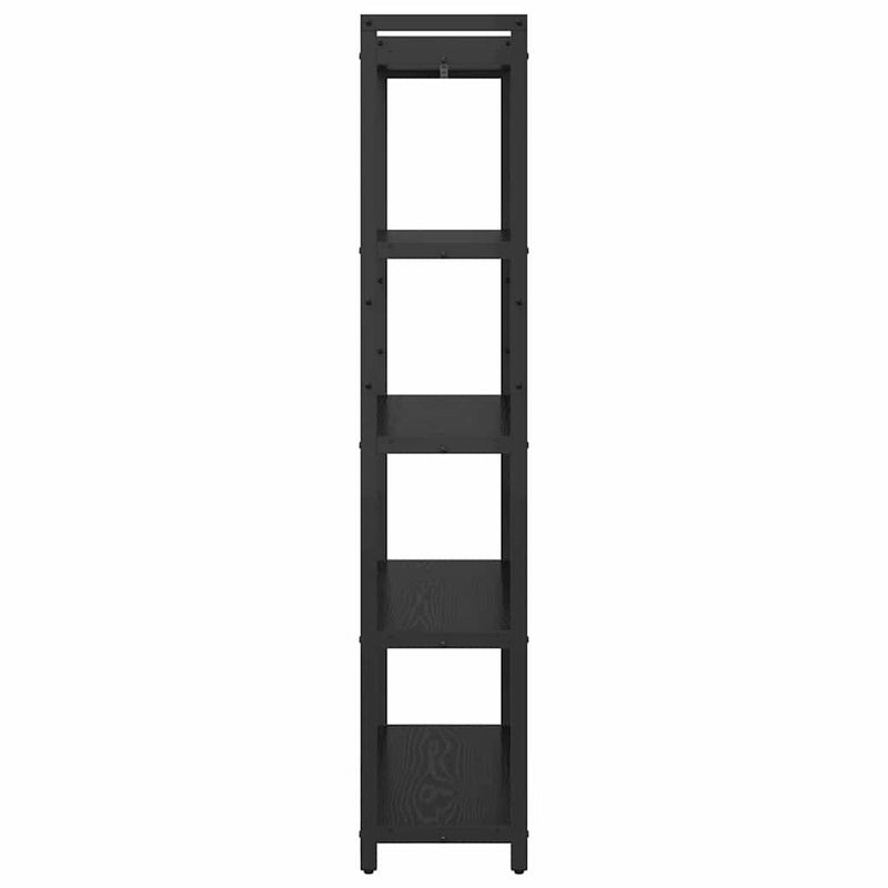 vidaXL Könyvespolc Fekete tölgy 80 x 30 x 155 cm Faanyag