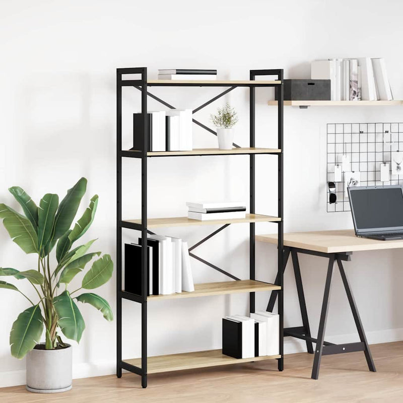 vidaXL Könyvespolc Sonoma tölgy 80 x 30 x 155 cm Faanyag