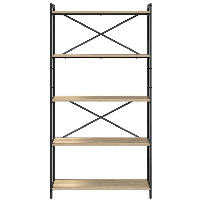 vidaXL Könyvespolc Sonoma tölgy 80 x 30 x 155 cm Faanyag