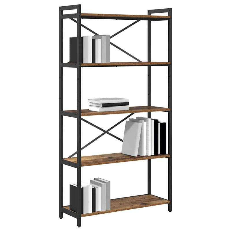 vidaXL Könyvespolc Régi fa 80 x 30 x 155 cm Faanyag