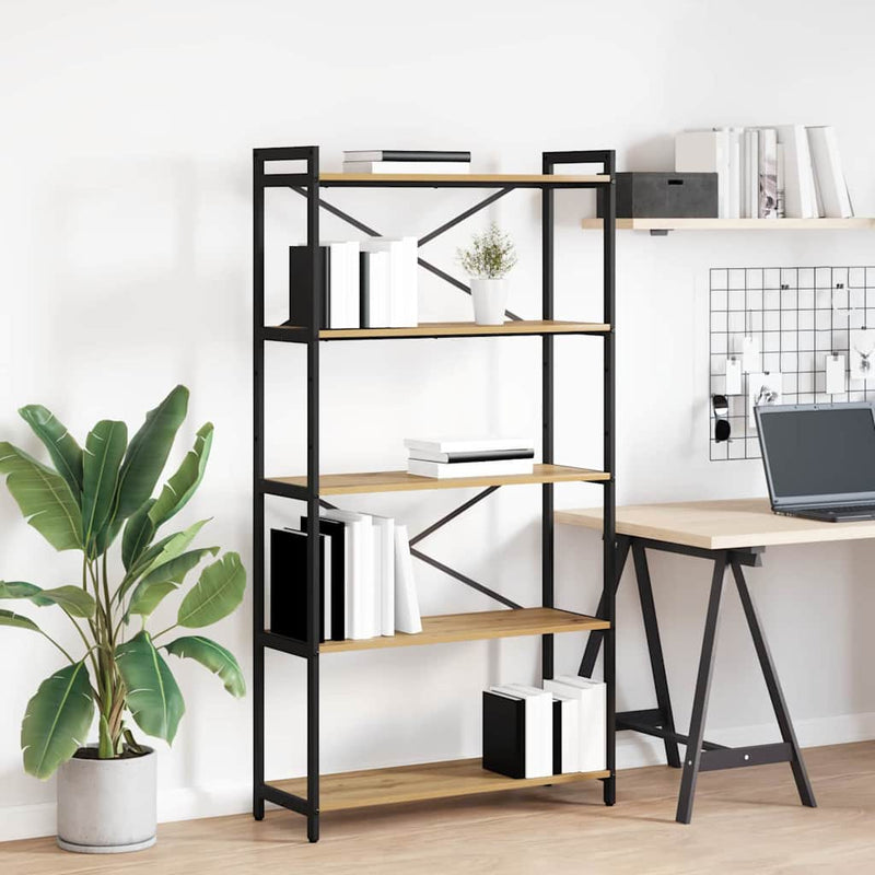 vidaXL Könyvespolc Artisan tölgy 80 x 30 x 155 cm Faanyag